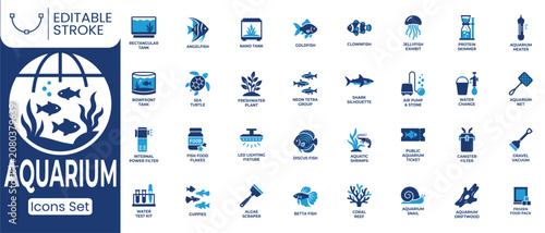 Photos Aquarium icon set