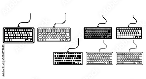 Photos Computer keyboards, keyboard icons, computer icons, vector keyboards, computer a