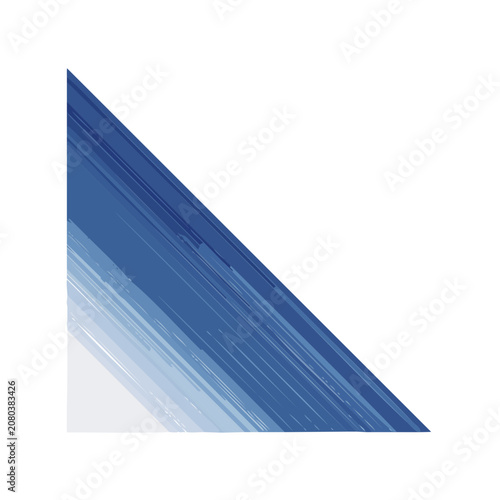 Abstract blue striped triangle vector