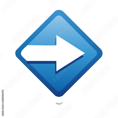 Blue refresh arrow icon on transparent background