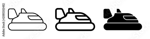 Photos Hovercraft Icons, Air Cushion Vehicle Vector Graphics, Amphibious Transport Symb