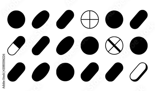 Pet and veterinary line icons set dog cat paw vaccine pet care vector eps10