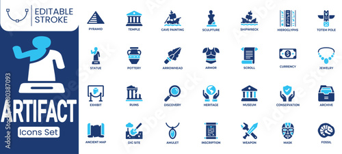 Billede på lærred Artifact icon set