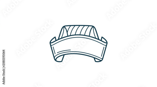 Photography Stylized banner with folded fabric and empty space for text.