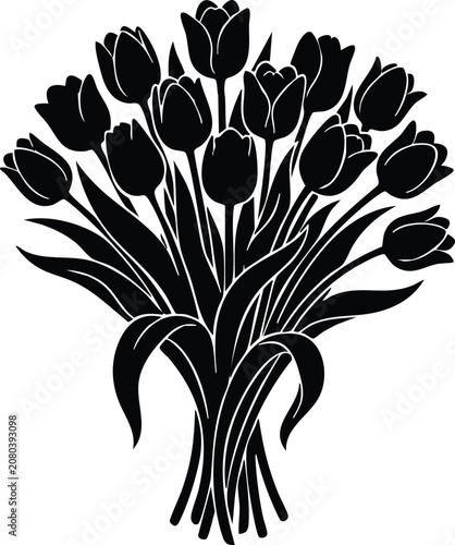 Elegant Flower Silhouettes Collection | Premium Floral Vector Clipart Bundle