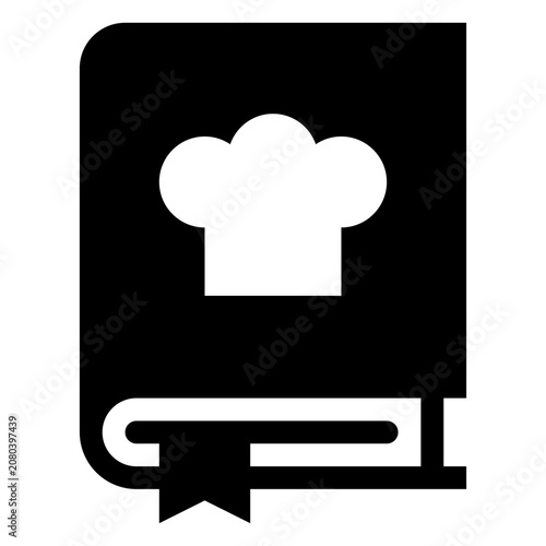 Cooking Book Solid Icon, Cookbook Recipe, Kitchen Culinary, Food