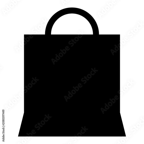 Grocery Bag Solid Icon, Shopping Tote, Carry Purchase, Retail