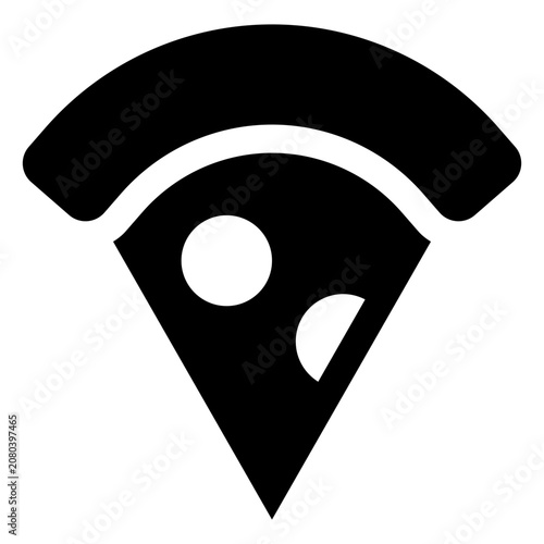 Pizza Slice Solid Icon, Food Cheese, Meal Restaurant, Fast-food