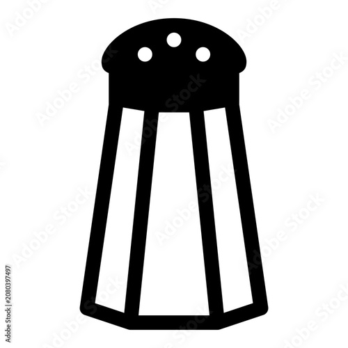 Salt Shaker Solid Icon, Kitchenware Condiment, Seasoning