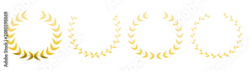 Photos Polished gold laurels set