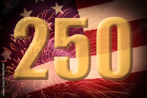 congratulation card for 250th Anniversary of America