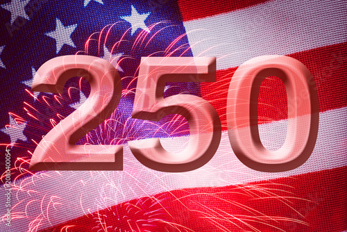 congratulation card for 250th Anniversary of America