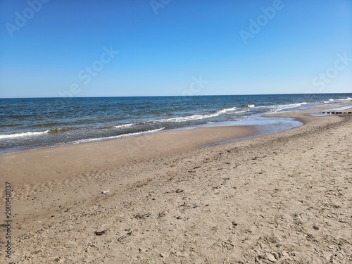 Zalana wodą plaża 