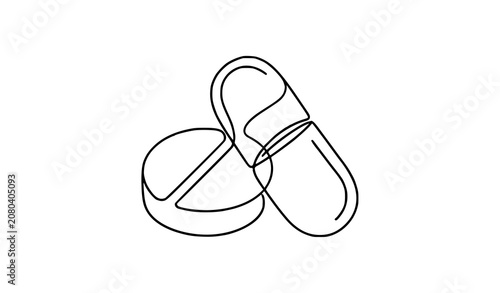 Pet and veterinary line icons set dog cat paw vaccine pet care vector eps10