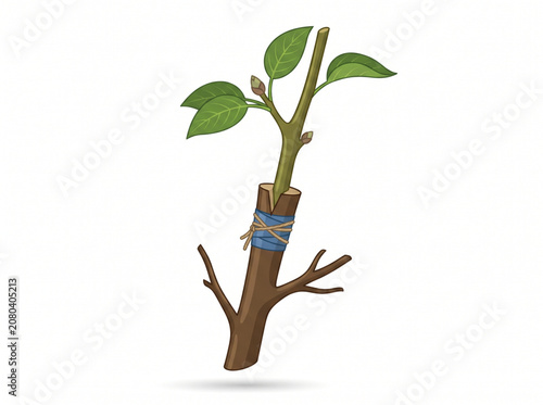 Photography Plant grafting technique horticulture vector illustration