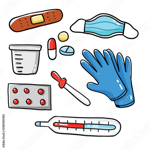 Medical Equipment Vector Collection Illustration