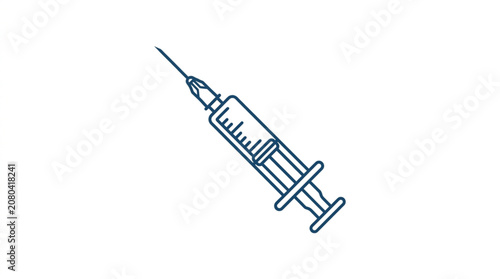 Fotografie Medical syringe with needle for injection or vaccination.