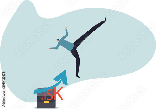Φωτογραφία High risk high return stock market investment, trade off of risky investment asset rewarding growth return