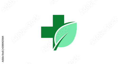 Natural Healthcare Symbol Depicting Organic Treatment Combined With Healing and Well-being