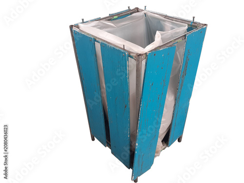 Old trash cans are commonly found in public parks, PNG background