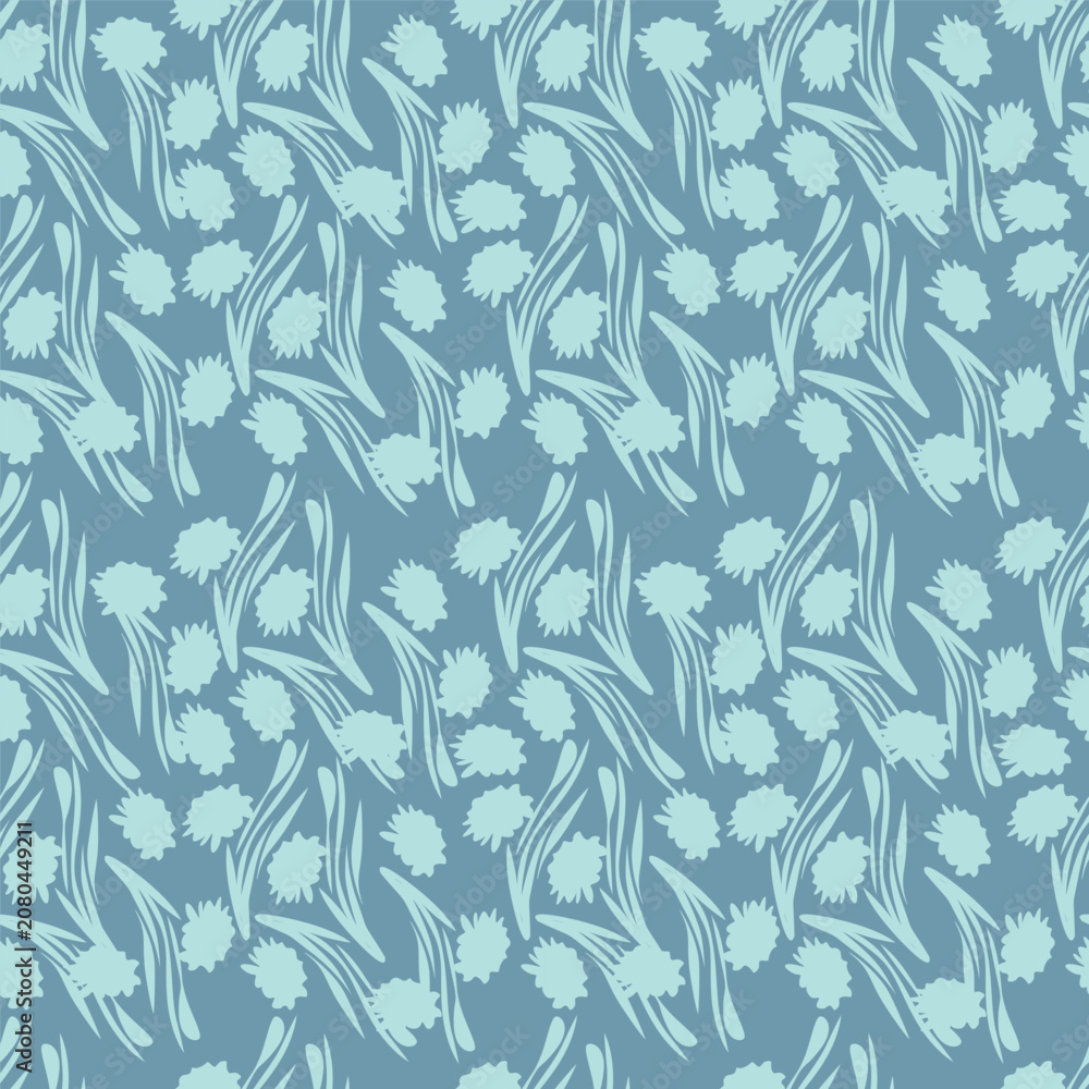 Fototapeta premium Beautiful abstract floral seamless pattern. Vector illustration 