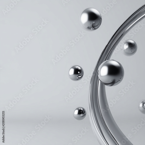 A Smooth Surface  Aluminum Balls With Isolated Background  generated by AI 