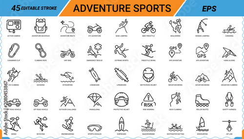 Photos Adventure sports icon set