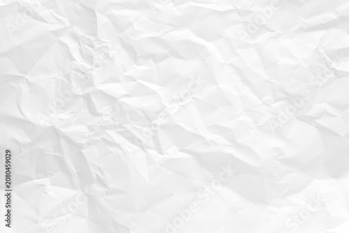 White crumpled paper texture background