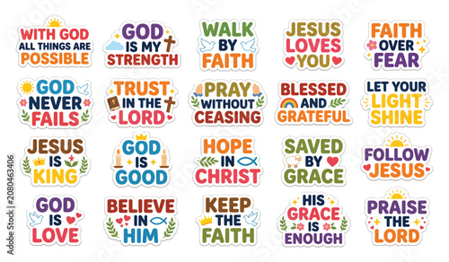 Christian faith and religious motivational quotes vector graphic with religion christian devotion