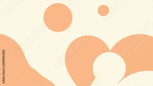 Minimalist Abstract Vector Composition with Geometric Shapes
