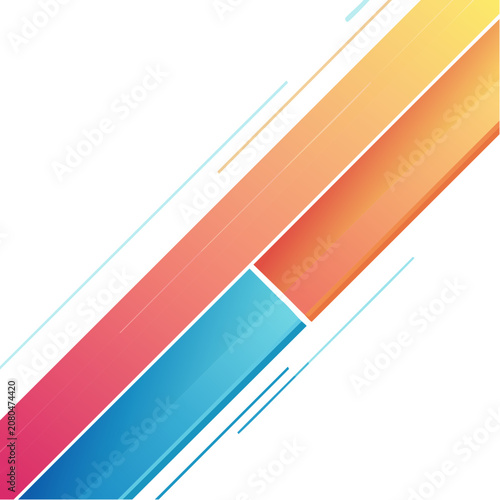 Colorful diagonal gradient stripes vector design