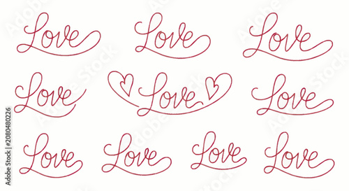Konstfotografi Elegant Love Lettering Collection for Romantic Designs and Celebrations