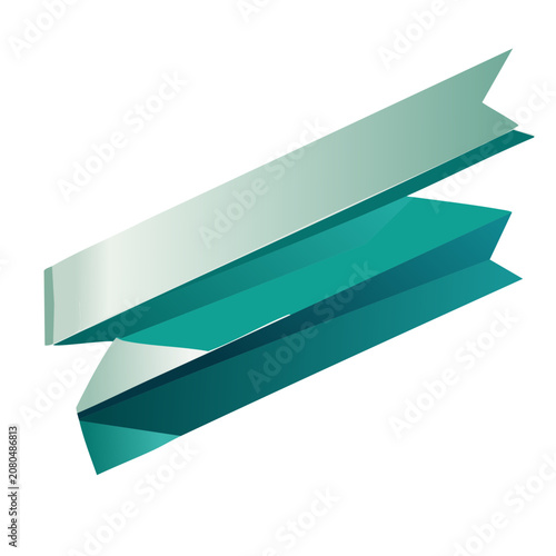 Flat vector paper airplane origami design