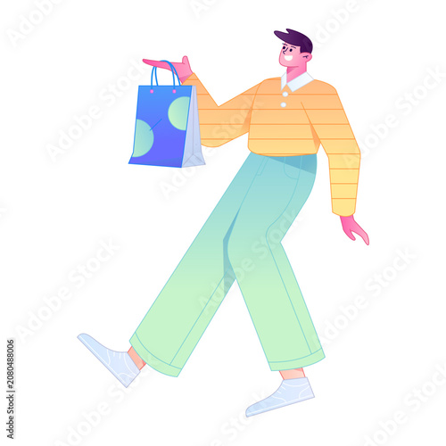 Vector Illustration of E-commerce Shopping People

