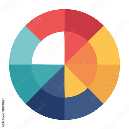 Colorful circular diagram with segments