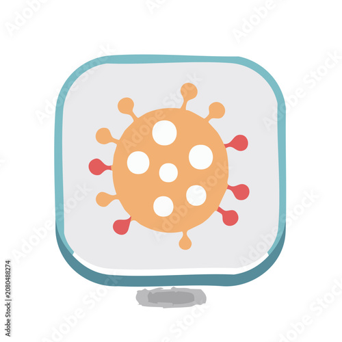 Coronavirus icon flat vector illustration