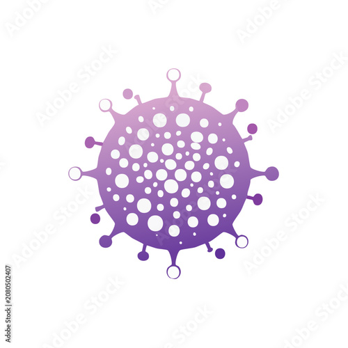Purple virus particle vector illustration