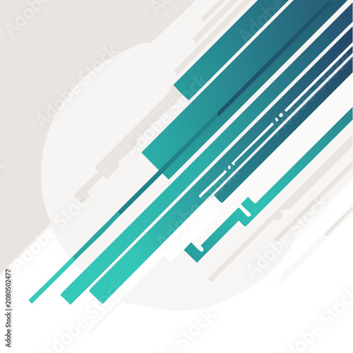 Abstract diagonal teal and navy blue lines vector