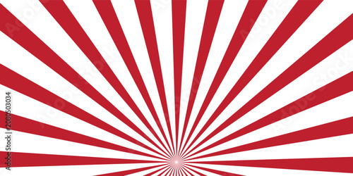 Canvastavla Abstract retro sunburst background with red and white radiating rays