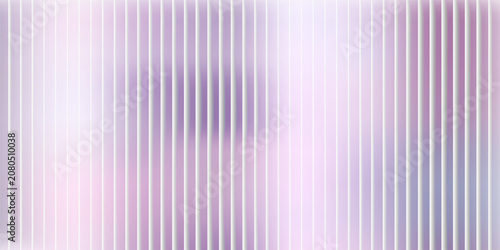 Corrugated, fluted pastel purple colored glass vector texture. Ribbed plastic gradient background
