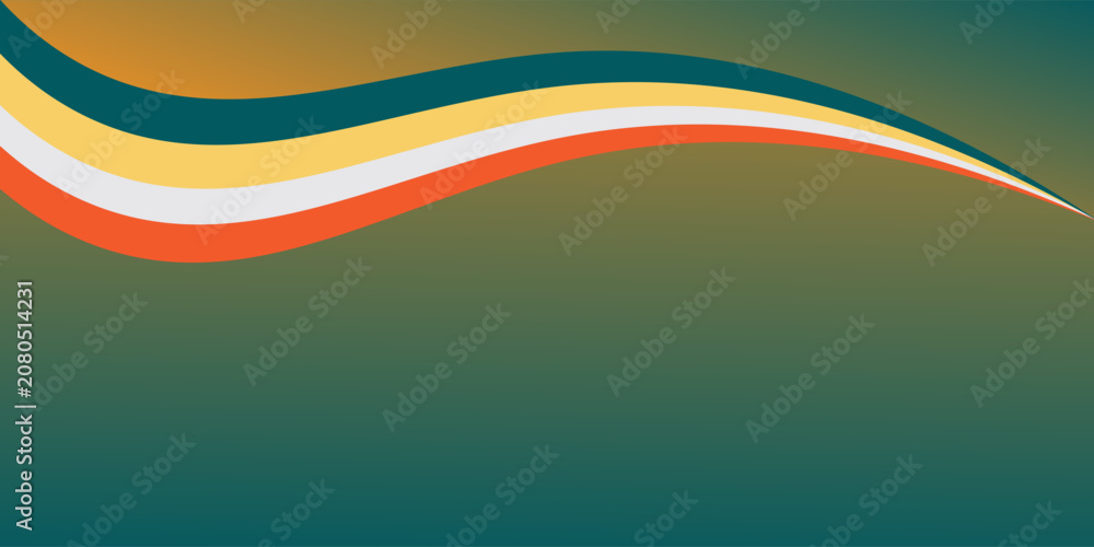 Obraz premium Modern Gradient Banner Design with Curved Multicolor Waves and Minimal Style