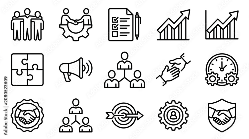 Fototapeta premium Business icons and symbols collection.