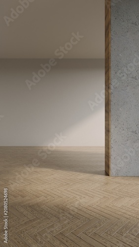 empty room with white wall 