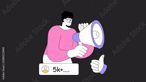 Social Media  Marketing  Animation Alpha Channel