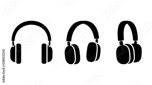 Bild auf Leinwand Smart headphones vector illustraiton with solid style