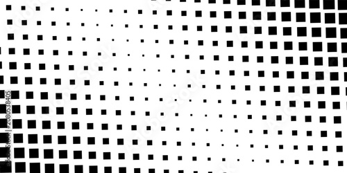 Schilderij op canvas Abstract black and white halftone vector background with geometric diamond shape