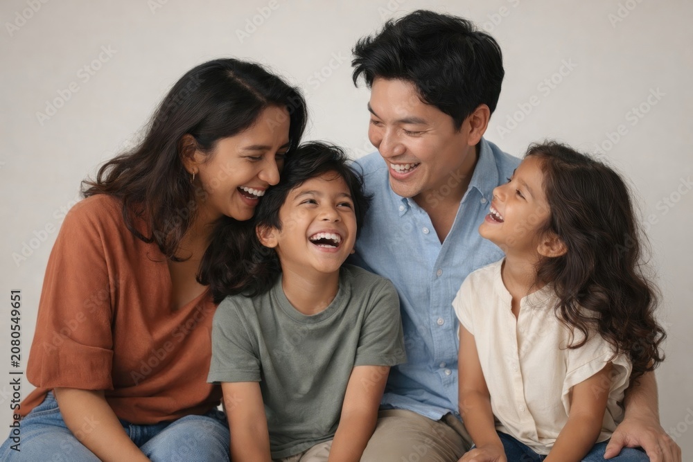 Fototapeta premium Happy family enjoying together.
