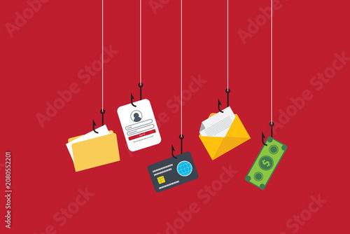 Cyber crime, phishing, stealing personal data. Cyber fraud and online scam	