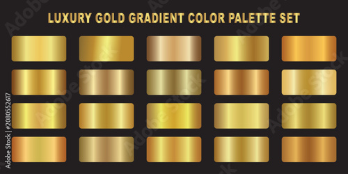 фотографія Metallic gold gradient swatch in smooth plate texture