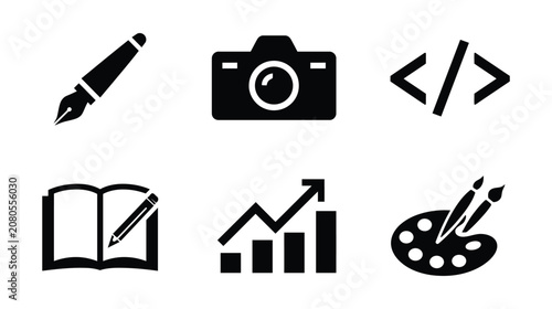 Icon vector elements for creative profession and business